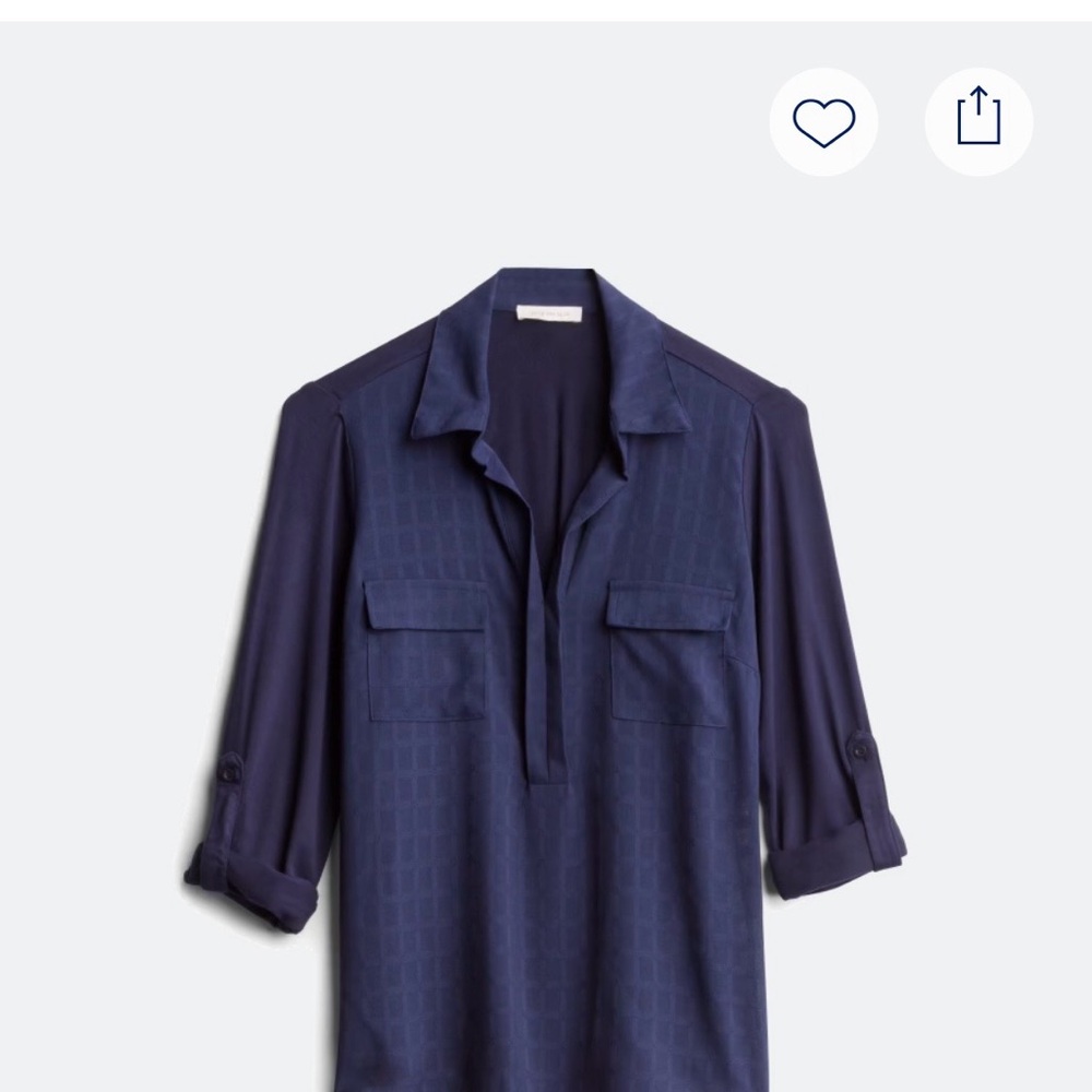 Skies Are Blue Navy Blouse